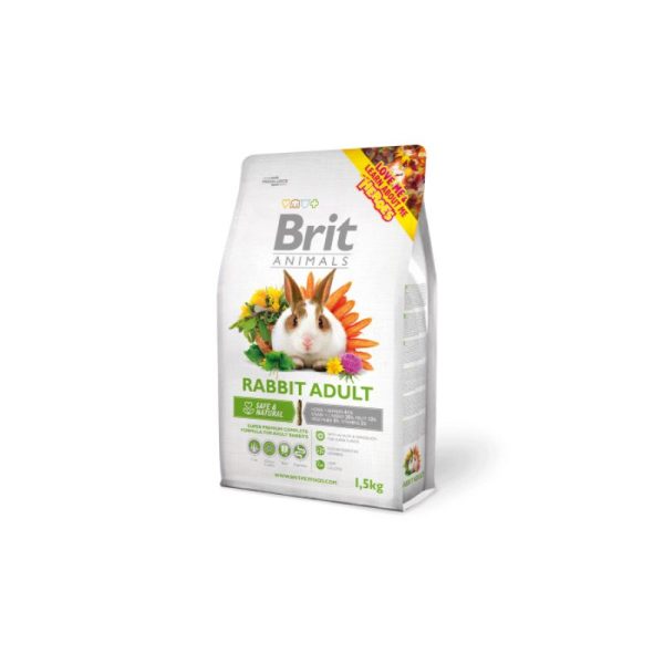 Brit Conejo Adulto es el alimento completo y superpremium diseñado especialmente para conejos adultos, de 20 semanas a 4 años. Este producto libre de granos asegura una dieta equilibrada, proporcionando todos los nutrientes esenciales para mantener la salud óptima y vitalidad de tu conejo durante su etapa adulta