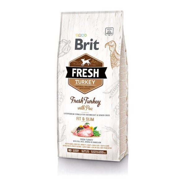 Brit Fresh Pavo Senior es un alimento indicado para perros adultos con sobrepeso y perros mayores. Formulado con Pavo fresco con guisantes, arroz, aronia y diente de león. Alimento holístico para perros elaborado con un 40% de carne fresca cuidadosamente procesada.