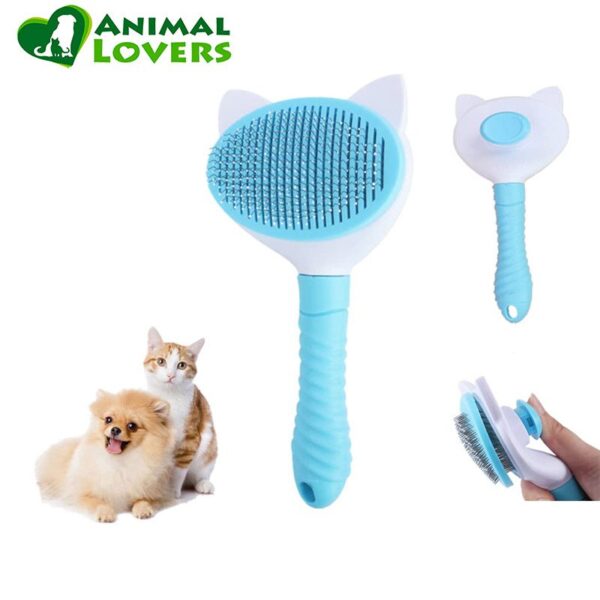 Peine para Perros y Gatos Autolimpiable es un cepillo para mascotas muy funcional. Con en este peine podras recoger todos los pelos de tu mascota.