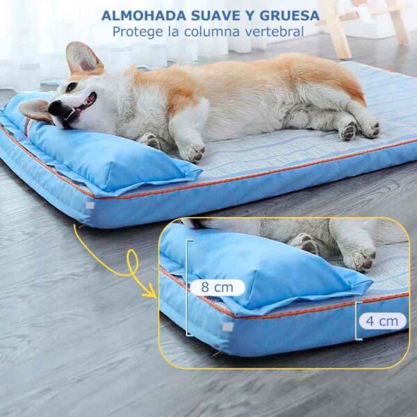 Colchón Perros con Almohada talla M Hoopet proporciona a tu amigo peludo el mejor lugar para descansar. Diseñado con la comodidad y el bienestar de tu mascota en mente, este colchón ofrece un apoyo óptimo y una superficie acogedora para que tu perro se relaje y disfrute de un sueño reparador.