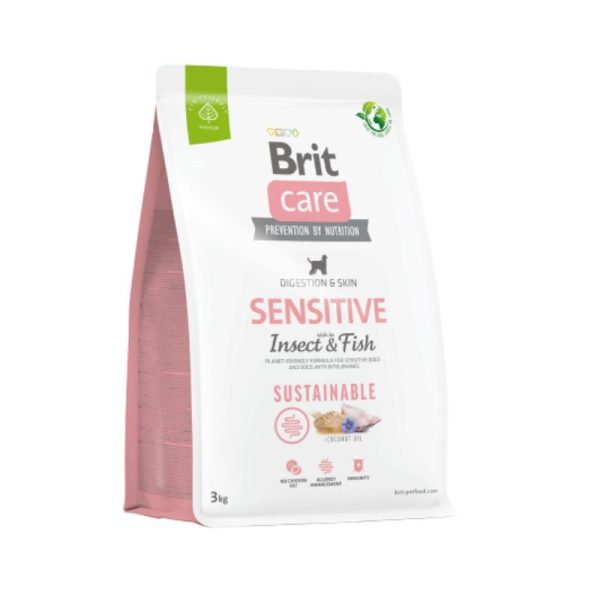 BRIT PESCADO INSECTO está fórmula para perros sensibles y con intolerancias alimenticias. Fórmula para perros sensibles y con intolerancias alimenticias. Alimento Super Premium, sostenible y ecológico formulado para perros con digestión y pieles sensibles.