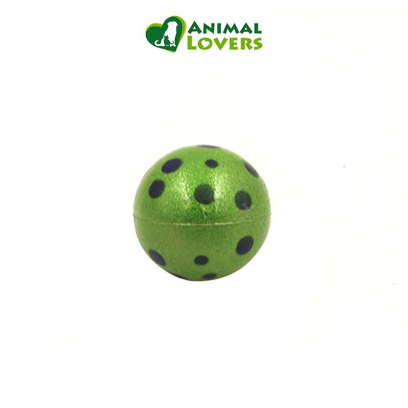 Pelota Perro Goma Eva 6cm Saltarina c/lunares Verde