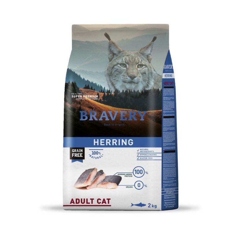 BRAVERY GATOS HERRING ADULT CAT 2 KG