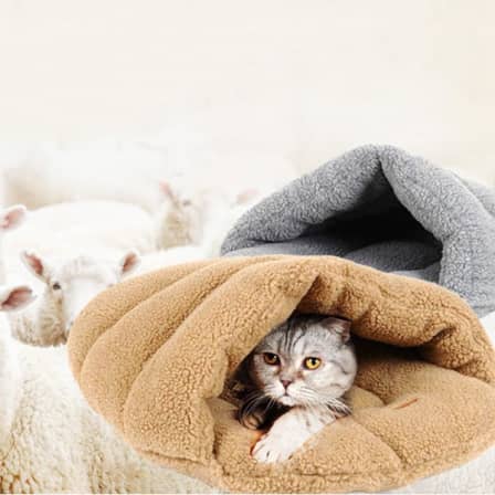 Cama para Gato Sobre con Pompon , para gatos y  Animales Pequeños