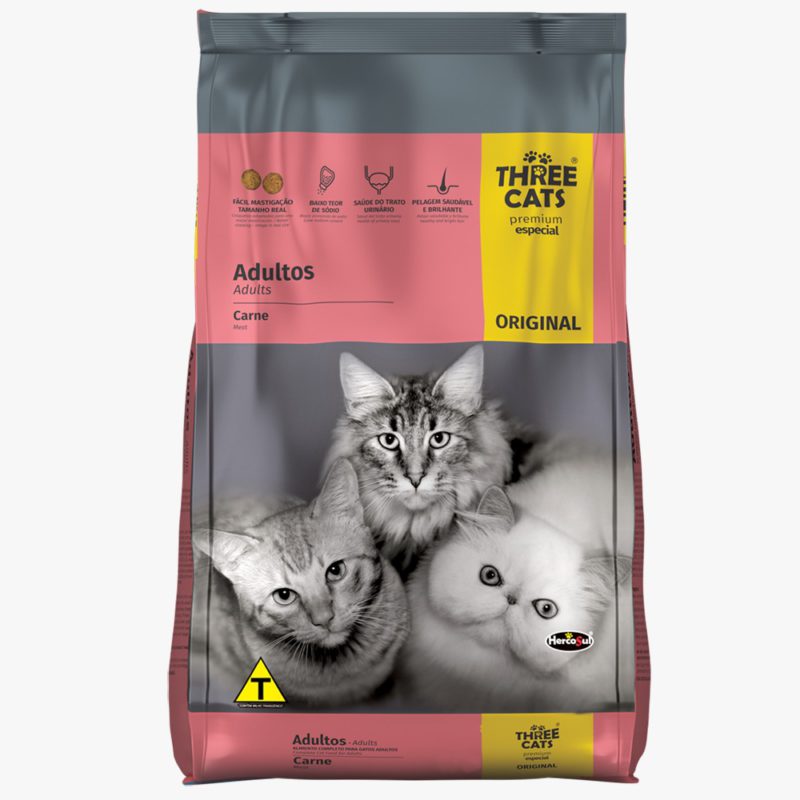 Three Cats Original Adulto- Carne (10.1kg)