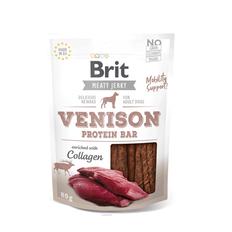 Brit Jerky Snack Venison Protein Bar for Dogs