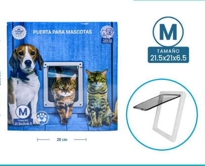 Puerta para gatos ventana