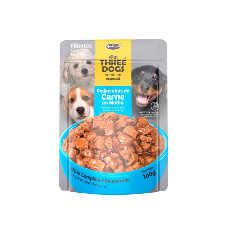 Alimentos Húmedo para Cachorros THREE DOG