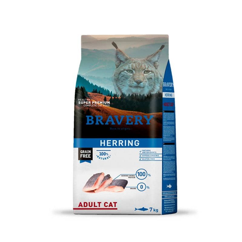 BRAVERY HERRING ADULT CAT 7 KG