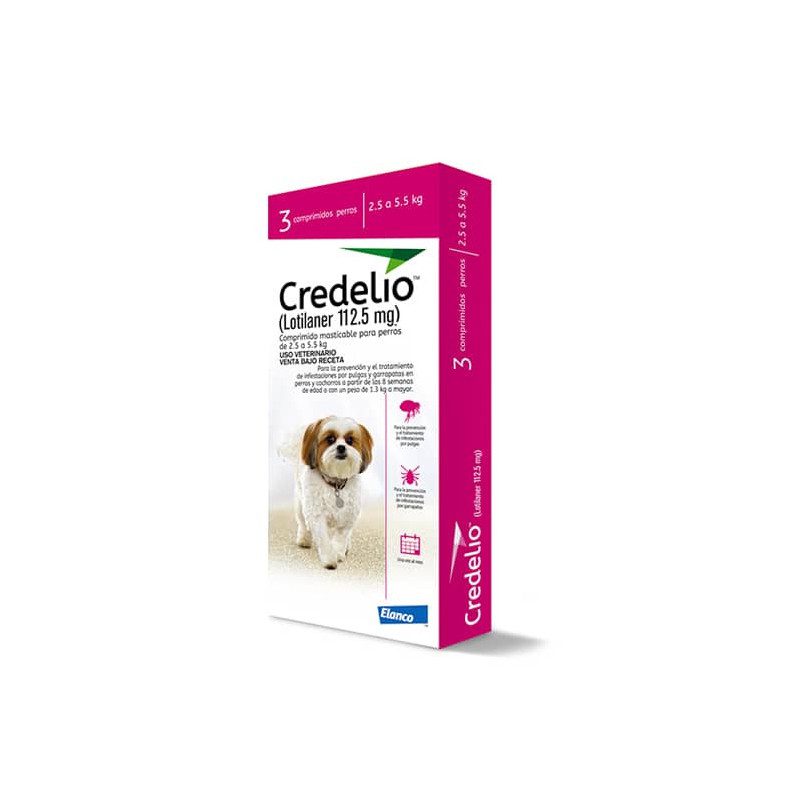 CREDELIO – PERROS 2,5-5,5 KG 3 comprimidos