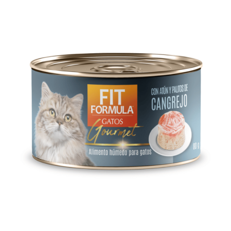 Fit Formula Lata Gourmet Atún y Palitos de Grangrejo para Gatos