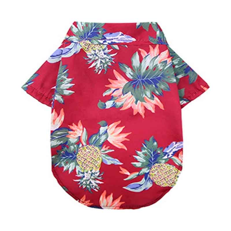 Camiseta de Perritos Roja con Palmera