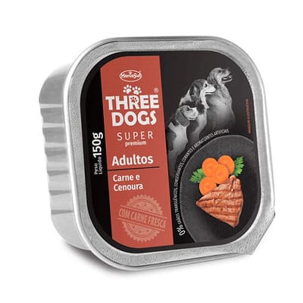 THREE DOGS PATE ADULTO CARNE Y ZANAHORIA