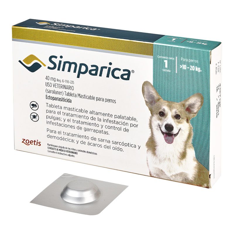 Simparica 10 a 20 KG 1 Comp