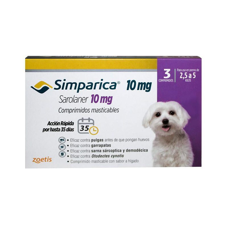 Simparica para Perros 2.5 a 5 KG 3 Comp